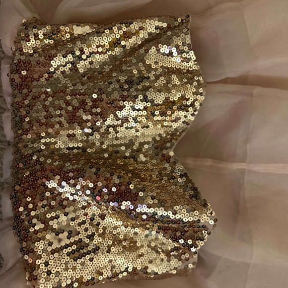Betsey Johnson Pink and Gold Sequin Mini Dress - Picture 4 of 12